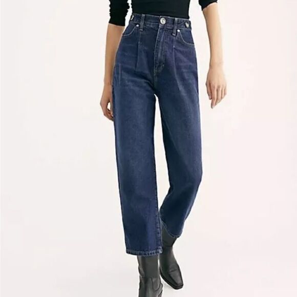 Free People Pleated High Waist Jeans | Size 27 - Picture 1 of 9